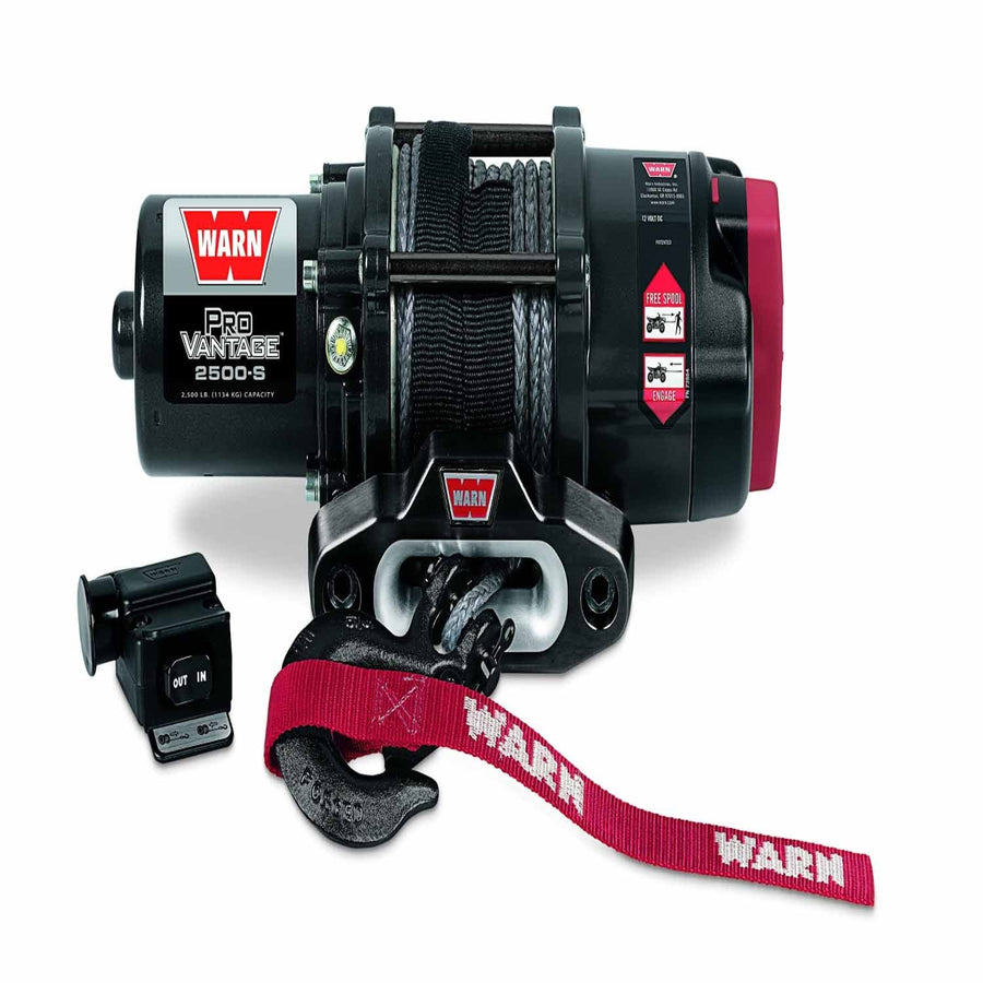 Warn 90251 12 Volt DC Battery 2500 LB Cap 50 Ft Synthetic Rope