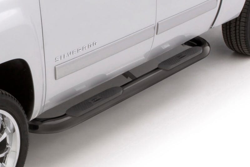 Lund 2015-2023 Ford F-150 SuperCrew 4in. Oval Curved Steel Nerf Bars - Black