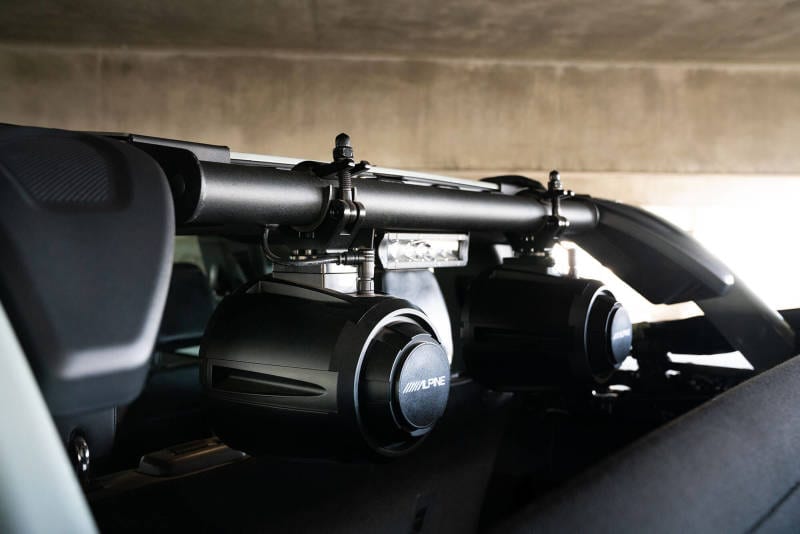 DV8 Offroad 2021-2023 Ford Bronco 4dr Rear Speaker & Light Mount Bar