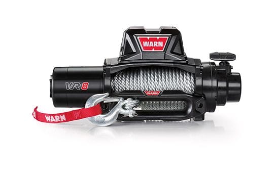 Warn 96800 Vehicle Mounted Vehicle Recovery Winch 12 Volt 8000 LB Cap 94 Ft Wire Rope