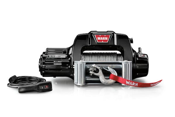Warn 97550 Vehicle Mounted Vehicle Recovery Winch 12 Volt 9500 LB Cap 125 Ft Wire Rope