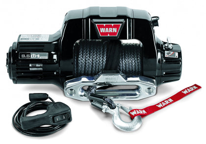 Warn 97600 12 Volt 9500 LB Cap 100 Ft Synthetic Rope Hawse Fairlead Wired Remote