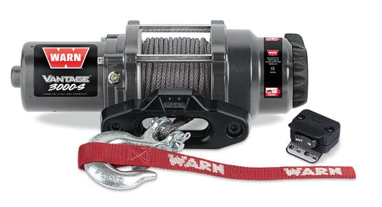 Warn 99389 12 Volt DC 3000 LB Cap 50 Ft Synthetic Rope Hawse Fairlead