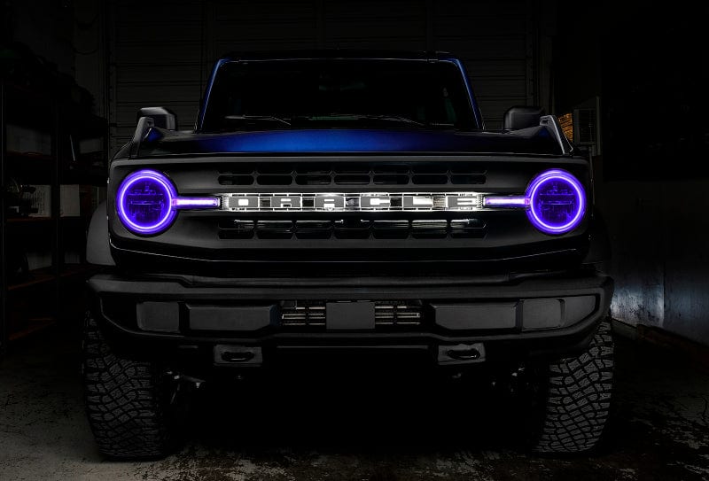 Oracle 2021-2023 Ford Bronco ColorSHIFT Headlight Halo Kit w/DRL Bar - Base Headlights