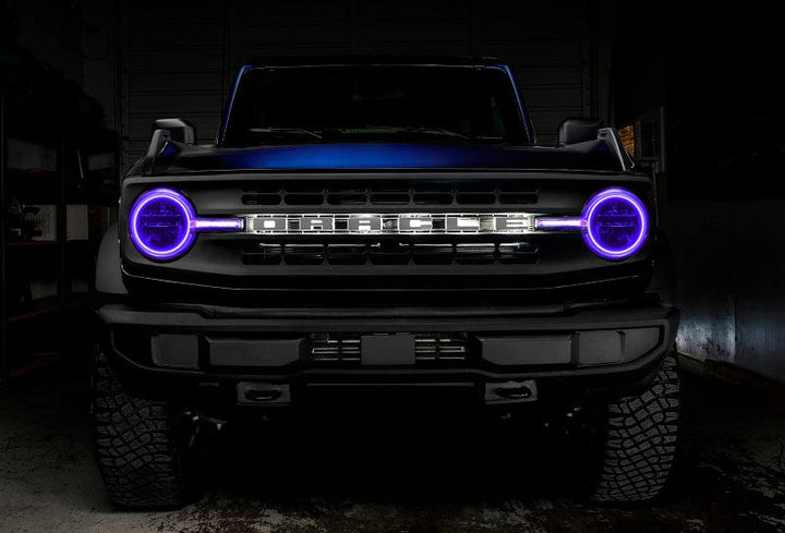 Oracle 2021-2023 Ford Bronco Headlight Halo Kit w/DRL Bar - Base Headlights ColorSHIFT