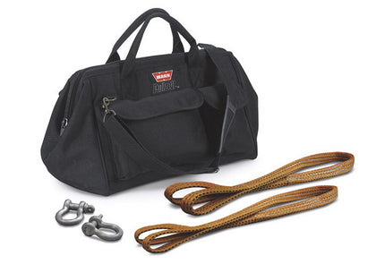 Warn 685014 With Two Shackles; Two Load Straps and Gear Set; Black