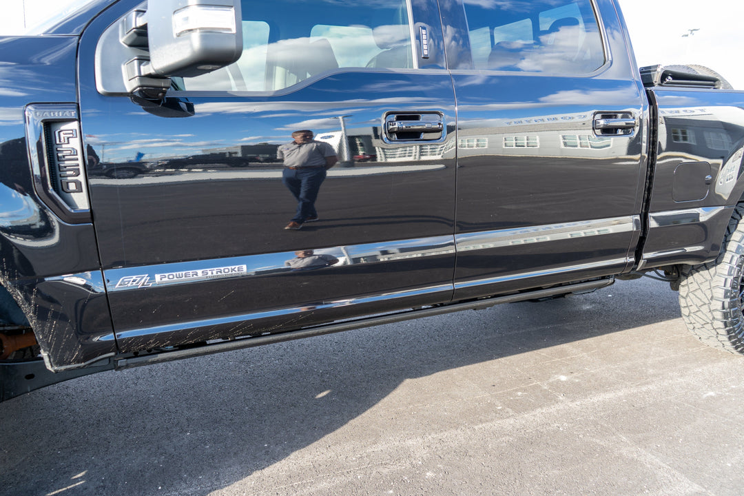 AMP Research PowerStep Electric Running Boards for 2017-2019 F-250 F-350 and F-450 - 76235-01A