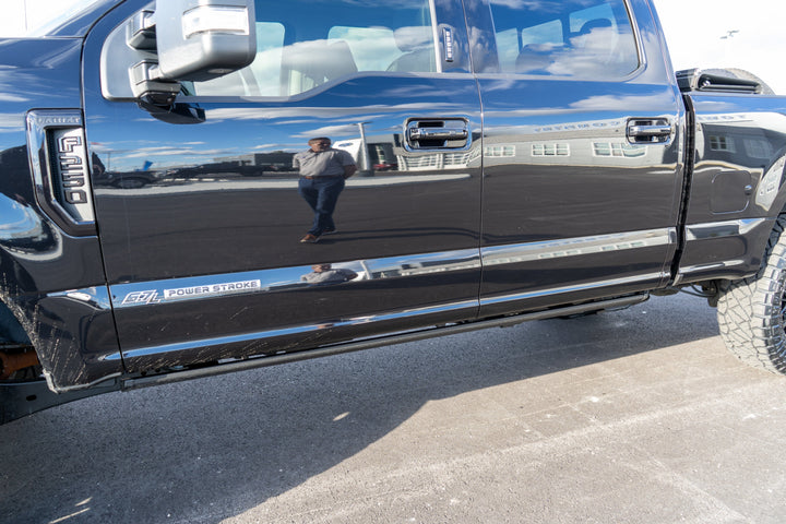 AMP Research PowerStep Electric Running Boards for 2017-2019 F-250 F-350 and F-450 - 76235-01A
