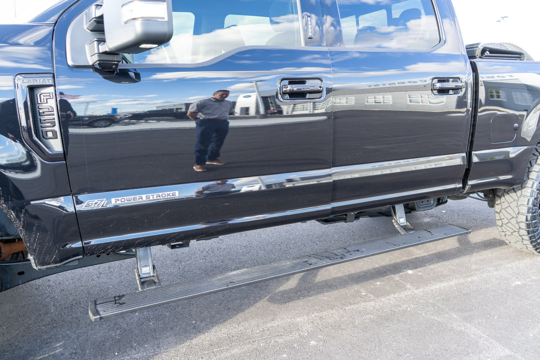 AMP Research PowerStep Electric Running Boards for 2017-2019 F-250 F-350 and F-450 - 76235-01A