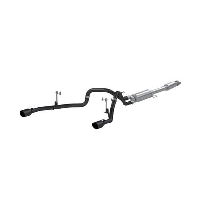 MBRP 2021-2022 F-150 2.7L/ 3.5L Ecoboost, 5.0L 3in Cat Back 2.5in Dual Split Rear - Black Coated