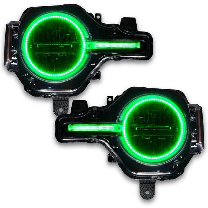 Oracle 2021-2023 Ford Bronco Headlight Halo Kit w/DRL Bar - Base Headlights ColorSHIFT