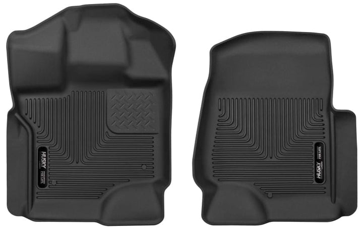 Husky Liners 17-22 Ford F-250 Super Duty Crew Cab X-Act Contour Black Front Floor Liners