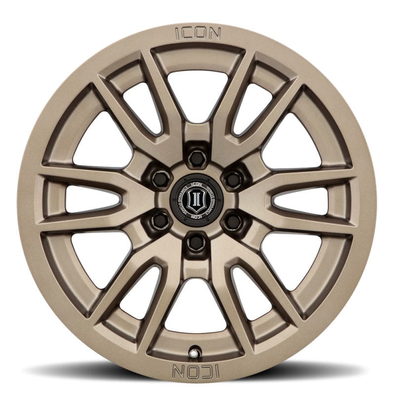 ICON Vector 6 17x8.5 6x120 0mm Offset 4.75in BS 67mm Bore Bronze Wheel