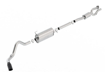 Borla S-Type Cat-Back 17-22 Ford F-250/350 Super Duty Side Exit Exhaust - Black Chrome Tip
