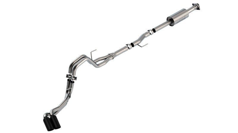 Borla F-150 2021-2022 2.7L/3.5L 4DR CC SB EC STB LAR/KINGR/PLNM/LTD 3/2.25 DSE CB S-Type BLK CHR Tips