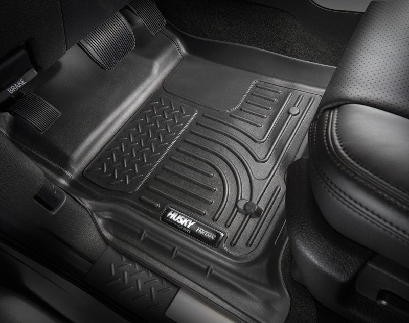 Husky Liners 2017-2022 Ford Super Duty (Crew Cab / Super Cab) WeatherBeater Black Front Floor Liners