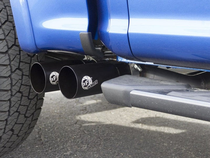 aFe Rebel 3in 409 SS Cat-Back Exhaust 2021-2022 Ford F-150 V6 2.7L/3.5L (tt)/V8 5.0L w/ Black Tips