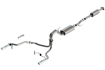 Borla F-150 2021-2022 3.3L CC SB EC STB XL/XLT/LARIAT/KR/PLNM/LTD 3/2.25 SRE Cat-Back S-Type Chrome Tips