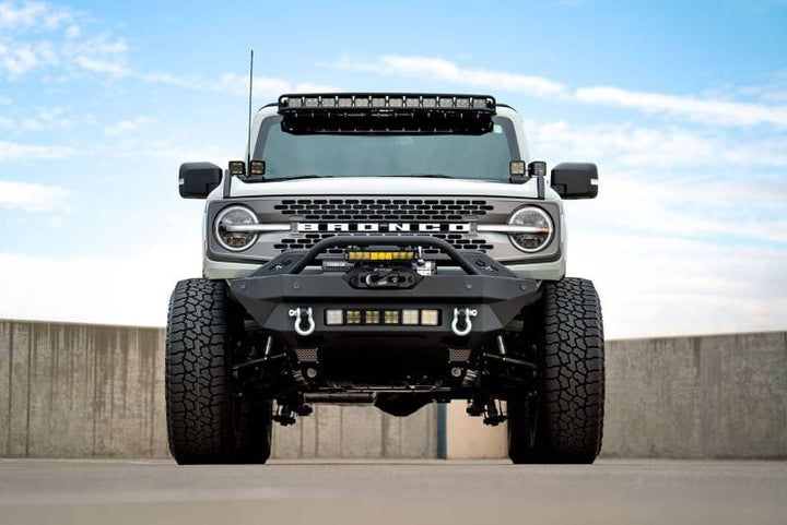 DV8 Offroad 2021-2023 Ford Bronco Modular Front Bumper Winch Capable w/ Auxiliary Light Mounts