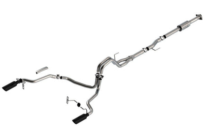 Borla F-150 2021-2022 2.7L/3.5L 4DR CC SB EC STB LARI/KING R/PLINUM/LTD 3/2.25 SRE CB AK BLK CHR Tips