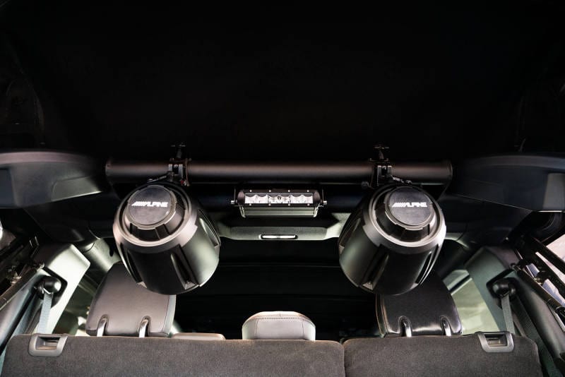 DV8 Offroad 2021-2023 Ford Bronco 4dr Rear Speaker & Light Mount Bar