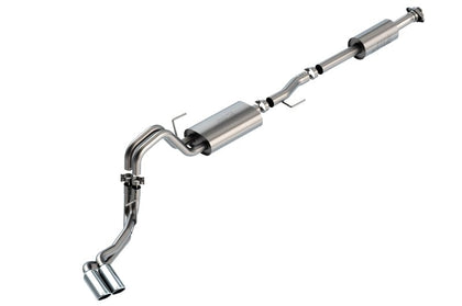 Borla F-150 2021-2022 3.3L CC SB EC STB XL/XLT/LARIAT/KR/PLNM/LTD 3/2.25 DSE Cat-Back S-Type Chrome Tips