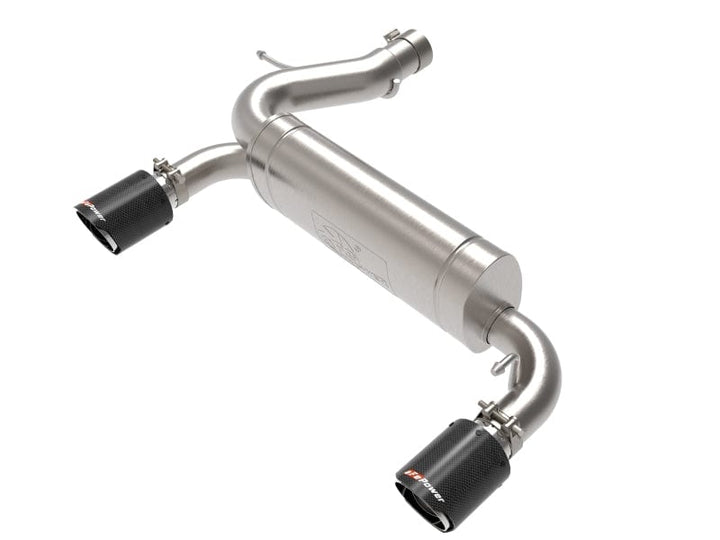 aFe Vulcan 3in 304 SS Axle-Back Exhaust 2021-2023 Ford Bronco L4-2.3L (t)/V6-2.7L (tt) w/ Carbon Tips
