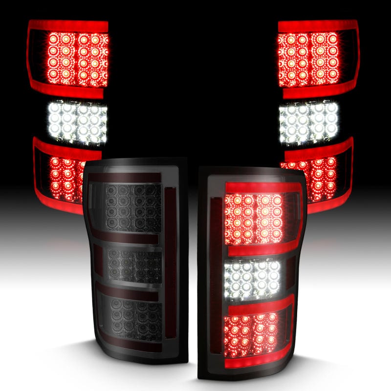 ANZO 2018-2020 Ford F-150 LED Taillight Smoke (Red Light) (w/ Sequential)