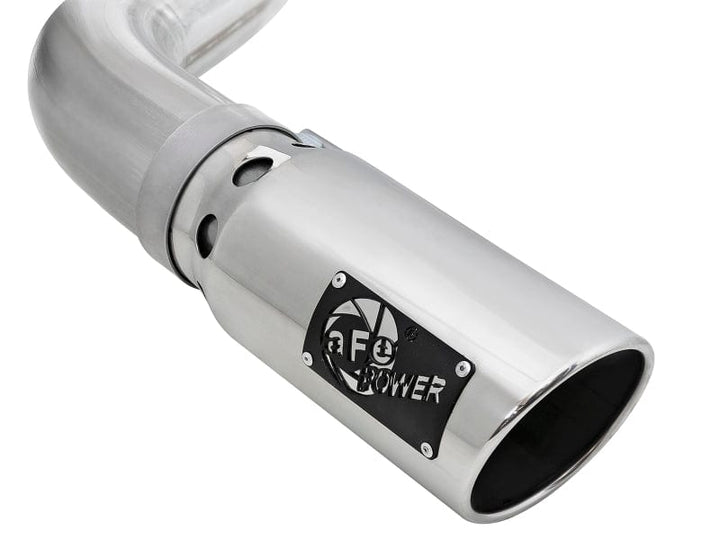 aFe Atlas 4in Aluminized Steel DPF-Back Exh 18-21 Ford F-150 V6-3.0L (td) w/ Polished Tip