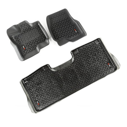 Rugged Ridge Floor Liner Front/Rear Black 2015-2020 Ford F-150 / Raptor