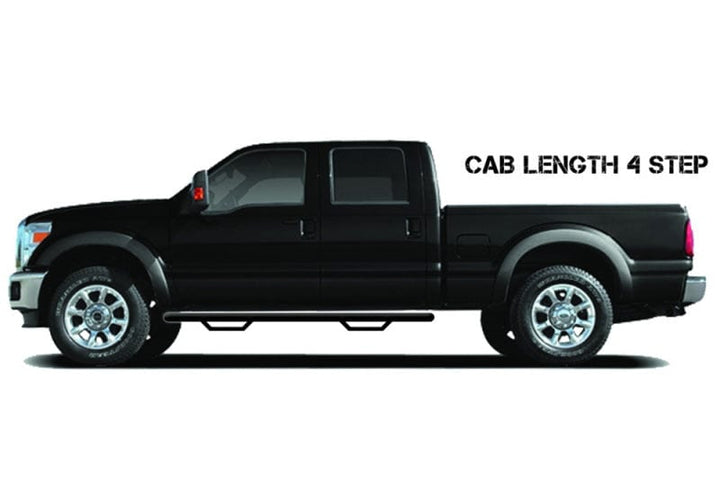 N-Fab Nerf Step 2017-2022 Ford F-250/350 Super Duty Crew Cab - Gloss Black - Cab Length - 3in