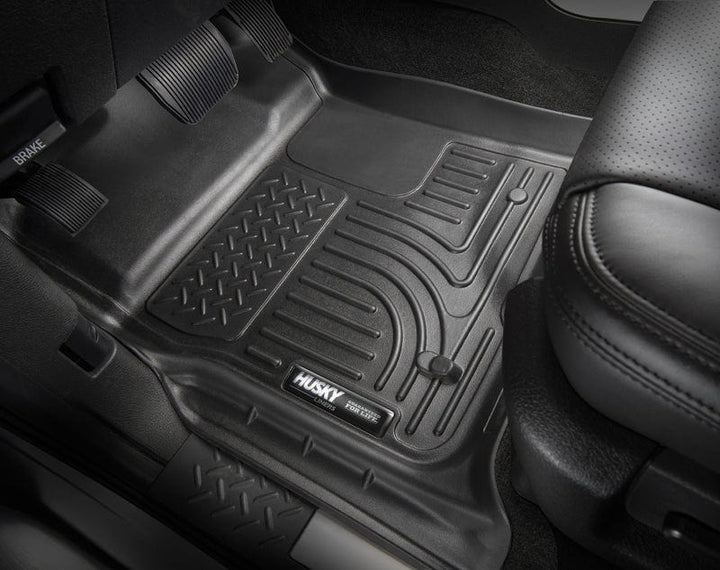 Husky Liners 15-22 Ford F-150 SuperCrew Cab WeatherBeater Black 2nd Seat Floor Liner