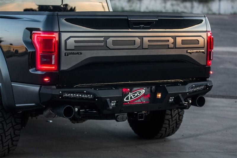 Addictive Desert Designs 17-20 Ford F-150 Raptor HoneyBadger Rear Bumper w/ 10in SR LED Mounts