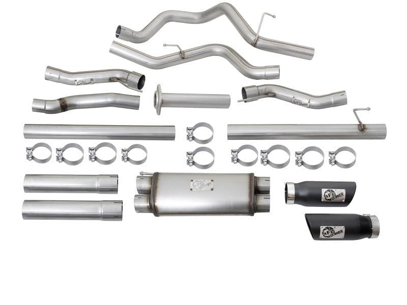 aFe MACHForce XP 3in 409-SS Exhaust Cat-Back 2017-2020 Ford F-150 Raptor V6-3.5L (tt) w/ Black Tip