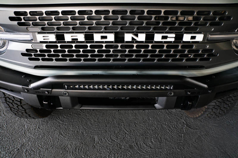 DV8 Offroad 2021-2023 Ford Bronco (Not For Factory Plastic Bumper) Factory Bumper Bull Bar - Black