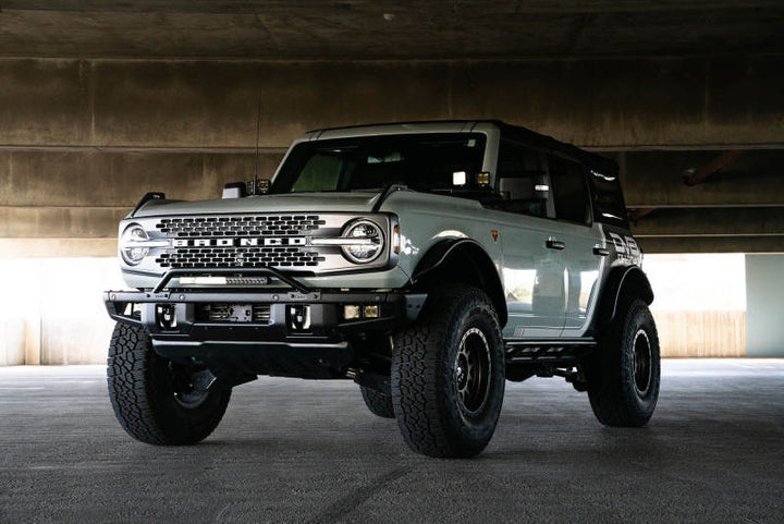 DV8 Offroad 2021-2023 Ford Bronco (Not For Factory Plastic Bumper) Factory Bumper Bull Bar - Black