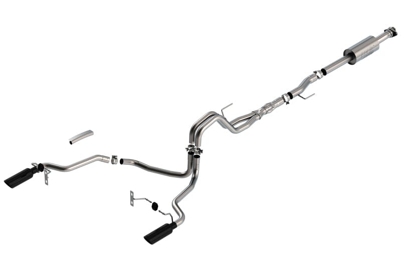 Borla F-150 2021-2022 5.0L 4DR CC SB EC STB LARIAT/KR/PLATINM/LTD 3/2.25 SRE Cat-Back ATAK Black CHR Tips