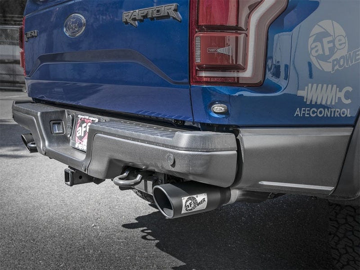 aFe MACH Force-Xp 3in to 3-1/2in 304 SS Cat-Back Exhaust w/Black Tip 17-20 Ford F-150 Raptor V6 3.5L