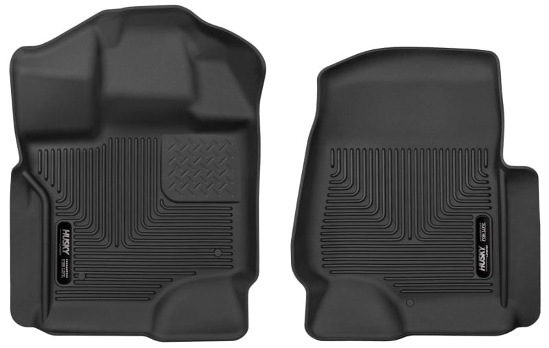 Husky Liners 2015-2022 Ford F-150 SuperCrew Cab X-Act Contour Black Front Seat Floor Liners