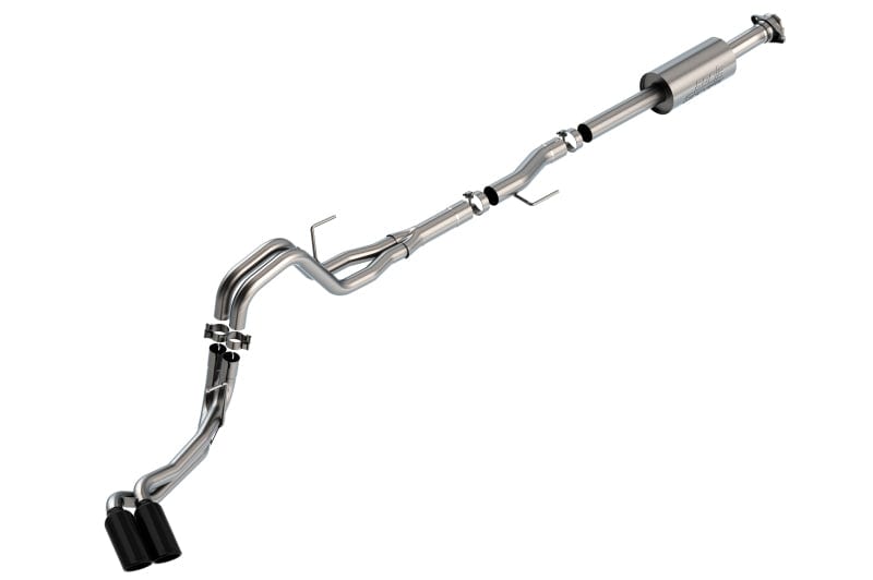 Borla F-150 2021-2022 2.7L/3.5L 4DR CC SB EC STB LAR/KINGR/PLNM/LTD 3/2.25 DSE CB S-Type BLK CHR Tips