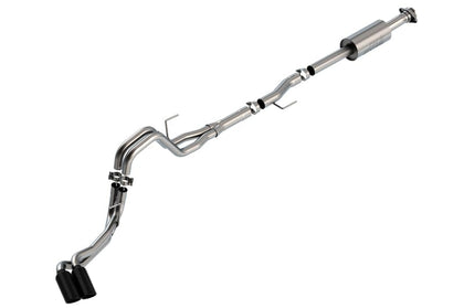 Borla F-150 2021-2022 2.7L/3.5L 4DR CC SB EC STB LAR/KINGR/PLNM/LTD 3/2.25 DSE CB S-Type BLK CHR Tips