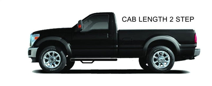 N-Fab Nerf Step 2015-2023 Ford F-150 Regular Cab 6.5ft Std Bed SRW - Gloss Black - Cab Length - 3in