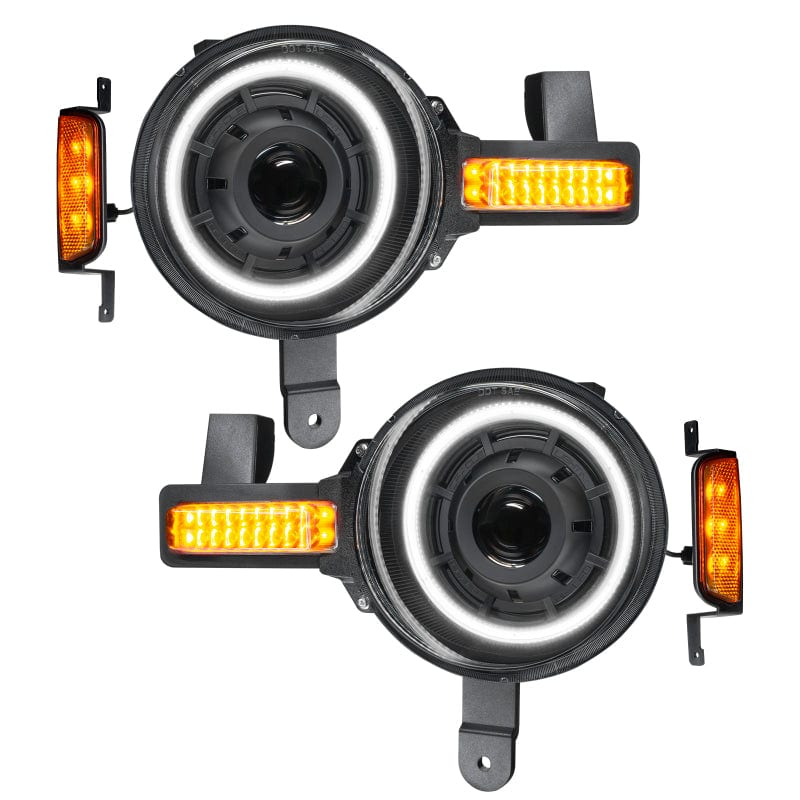 Oracle 2021-2023 Ford Bronco Oculus  Bi-LED Projector Headlights - Amber/White Switchback