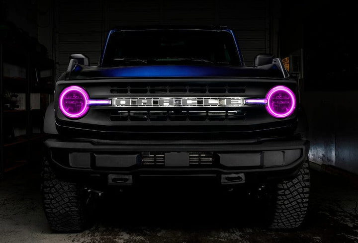 Oracle 2021-2023 Ford Bronco Headlight Halo Kit w/DRL Bar - Base Headlights ColorSHIFT
