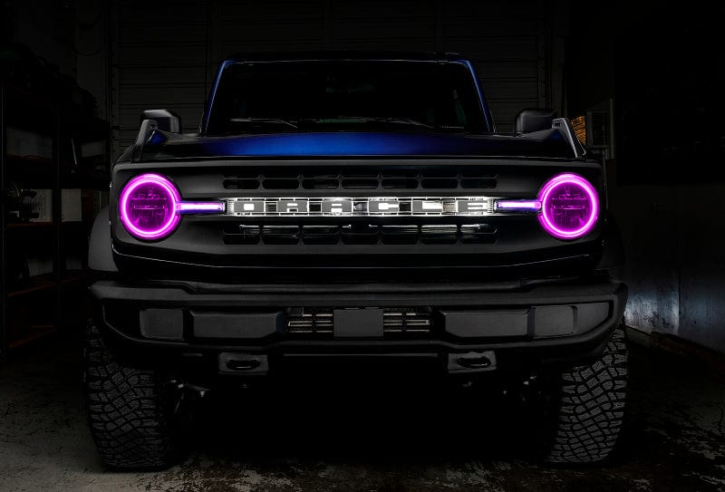 Oracle 2021-2023 Ford Bronco ColorSHIFT Headlight Halo Kit w/DRL Bar - Base Headlights
