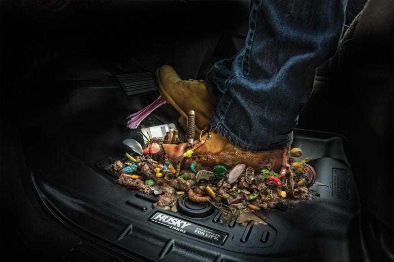 Husky Liners 15-22 Ford F-150 SuperCab WeatherBeater Black 2nd Seat Floor Liner