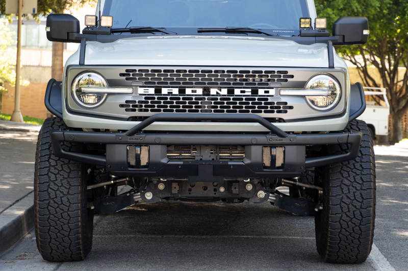 DV8 Offroad 2021-2023 Ford Bronco Factory Front Bumper Licence Relocation Bracket - Front
