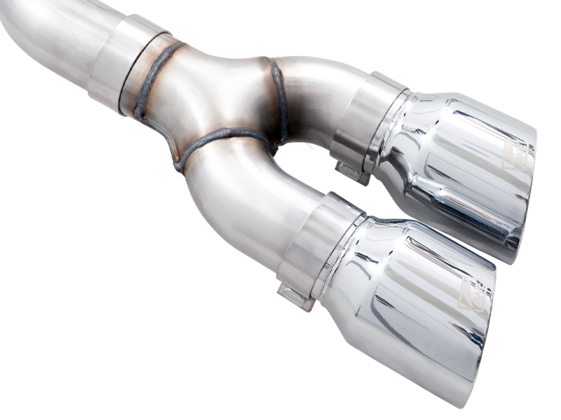 AWE 0FG 21-22 Ford F150 Dual Side Exit Cat-Back Exhaust- 4.5in Chrome Silver Tips