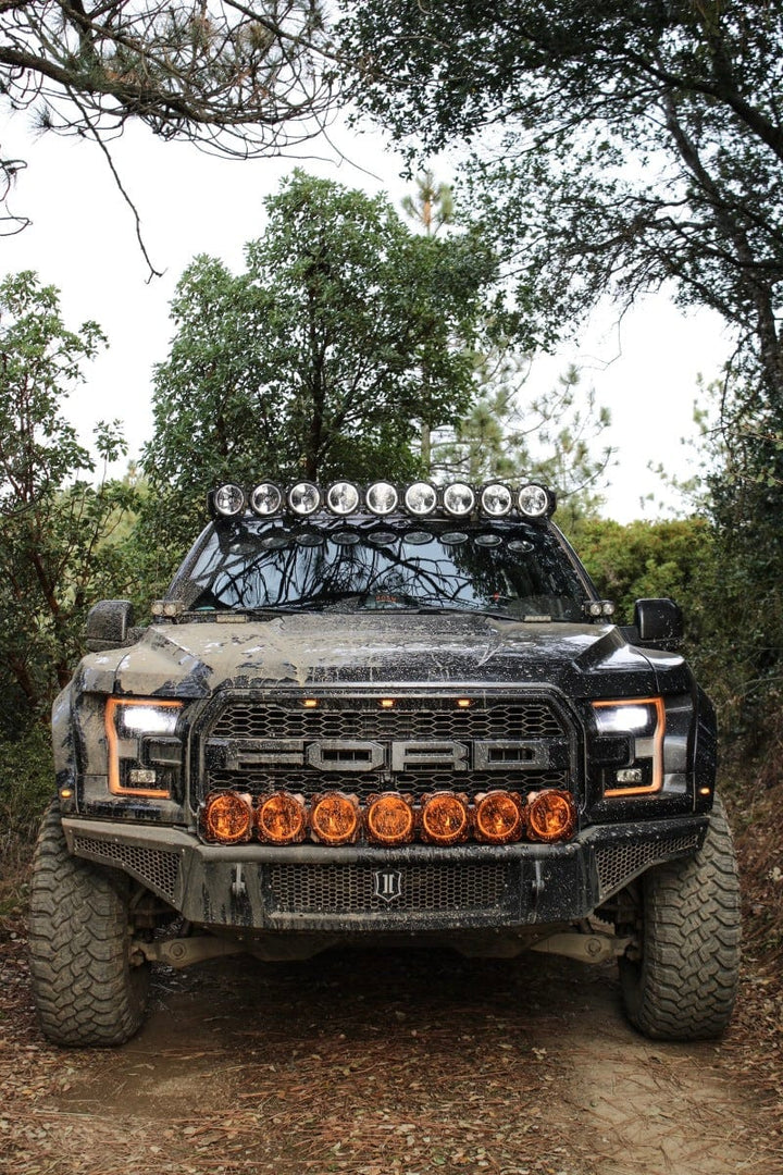 KC HiLiTES 15-20 Ford F-150/Raptor SuperCrew 57in M-Rack Pro6 Light Bar Roof Rack System