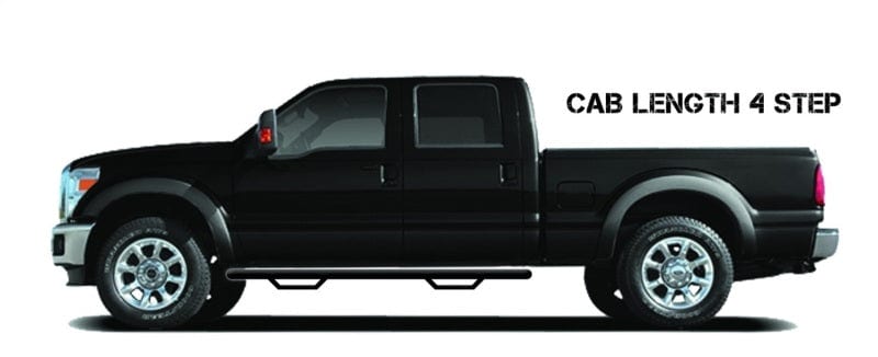 N-Fab Nerf Step 2017-2022 Ford F-250/350 Super Duty Crew Cab - Gloss Black - Cab Length - 3in